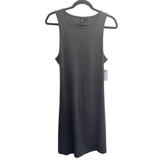 NWT VOLCOM Womens XL Gray Tank Knit Ribbed Dress Backless Bodycon Dress #5782 - Picture 1 of 15